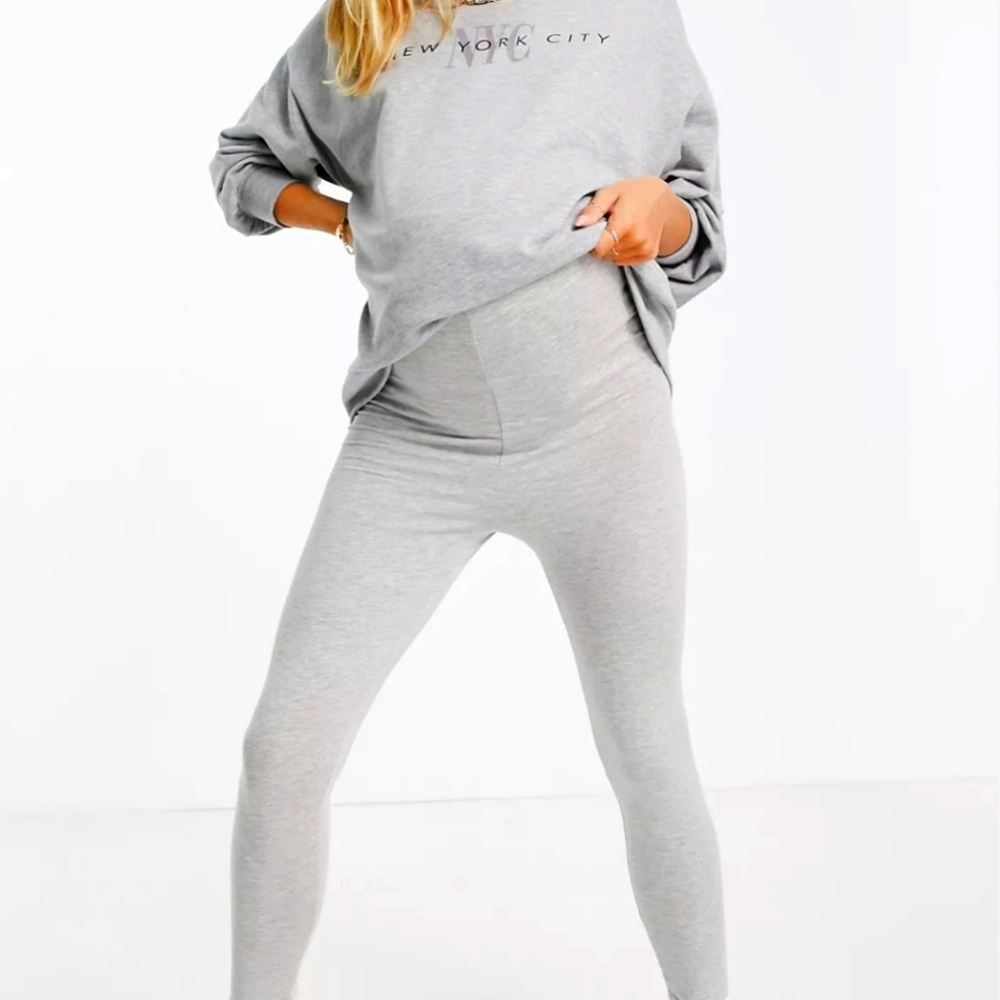 Grey maternity tights